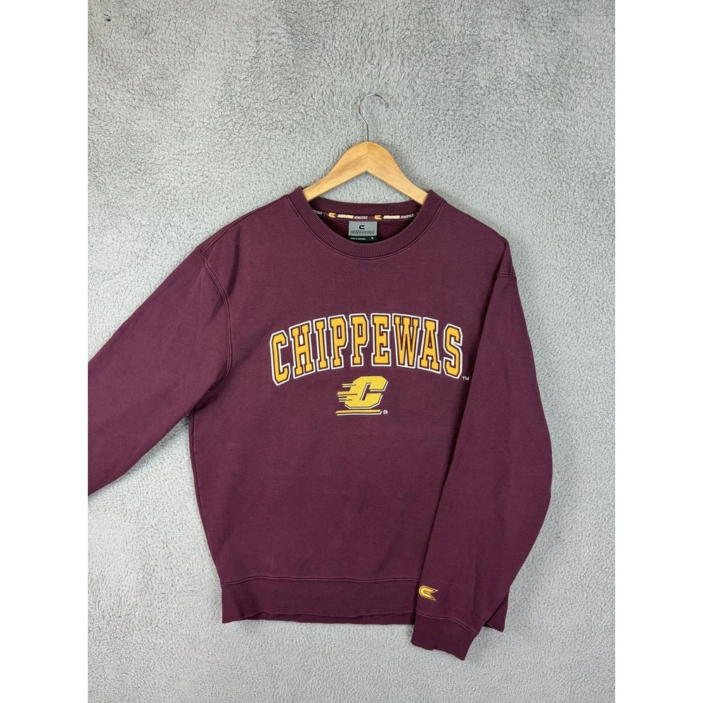 Central Michigan Chippewas Sweatshirt Mens Large Red NCAA Crewneck Colosseum Men